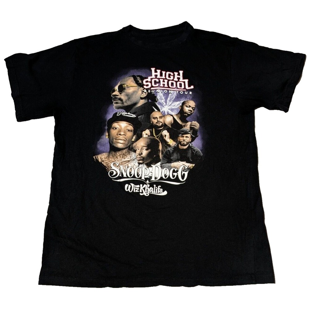 SNOOP DOGGā WHIZ KHALIFA HIGH SCHOOL REUNION TOUR 2023 Men Large Black T-Shirt